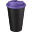 Americano® Eco 350 ml recycelter Becher mit auslaufsicherem Deckel (lila, schwarz) (Art.-Nr. CA497743)