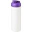 Baseline® Plus grip 750 ml Sportflasche mit Klappdeckel (weiss, lila) (Art.-Nr. CA508558)