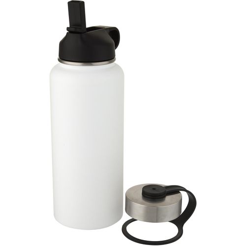 Supra 1 l Kupfer-Vakuum Isolierflasche mit 2 Deckeln (Art.-Nr. CA509499) - Zwei-in-Eins-Sportflasche aus doppelwand...