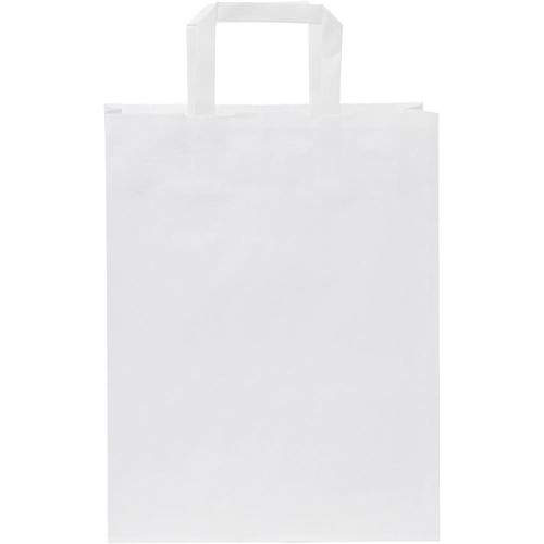 Kraftpapiertasche 80-90 g/m² mit flachen Griffen  mittel (Art.-Nr. CA511733) - Mittelgroße Kraftpapiertasche mit flach...