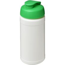 Baseline® Plus 500 ml Sportflasche mit Klappdeckel (weiss, grün) (Art.-Nr. CA514632)