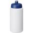 Baseline® Plus grip 500 ml Sportflasche mit Sportdeckel (weiss, blau) (Art.-Nr. CA529849)