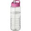 H2O Active® Treble 750 ml Sportflasche mit Ausgussdeckel (transparent, rosa) (Art.-Nr. CA544249)
