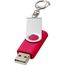 Rotate mit Schlüsselanhänger USB-Stick (magenta) (Art.-Nr. CA551906)