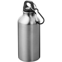 Oregon 400 ml RCS-zertifizierte Trinkflasche aus recyceltem Aluminium mit Karabinerhaken (silber) (Art.-Nr. CA557845)