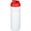 Baseline® Plus 650 ml Sportflasche mit Klappdeckel (weiss, rot) (Art.-Nr. CA562807)