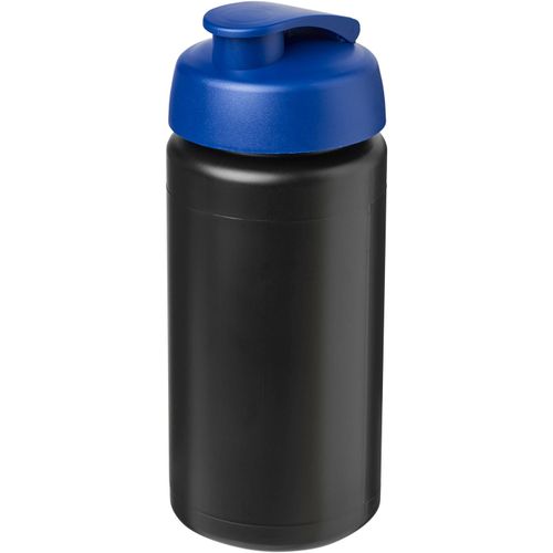 Baseline® Plus grip 500 ml Sportflasche mit Klappdeckel (Art.-Nr. CA563157) - Einwandige Sportflasche mit integriertem...
