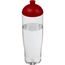 H2O Active® Tempo 700 ml Sportflasche mit Stülpdeckel (transparent, rot) (Art.-Nr. CA565263)