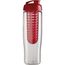 H2O Active® Tempo 700 ml Sportflasche mit Klappdeckel und Infusor (transparent, rot) (Art.-Nr. CA566080)