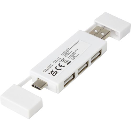 Mulan doppelter USB 2.0-Hub (Art.-Nr. CA566462) - USB 2.0-Hub mit 3 Anschlüssen, mi...