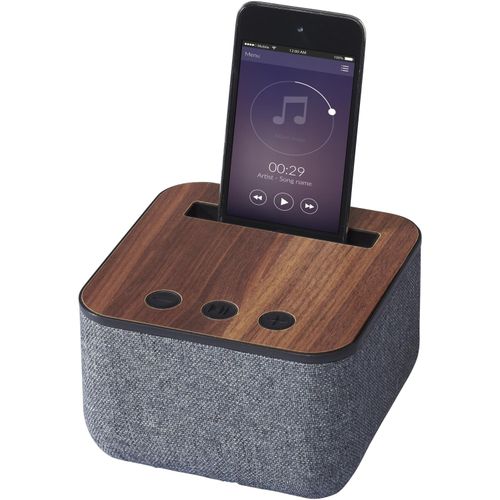Shae Stoff und Holz Bluetooth® Lautsprecher (Art.-Nr. CA571487) - Genießen Sie den außergewöhnlichen Kl...