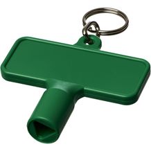 Maximilian rechteckiger Universalschlüssel mit Schlüsselanhänger  (grün) (Art.-Nr. CA576386)