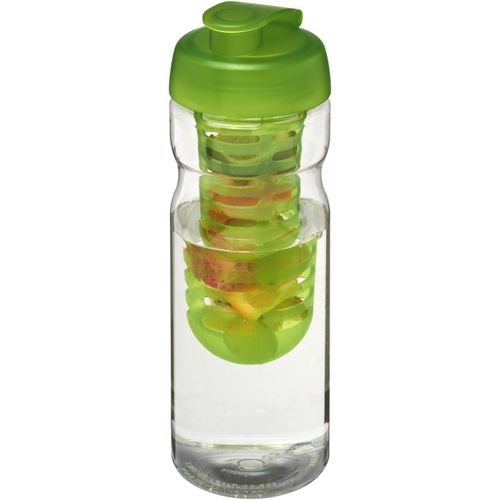 H2O Active® Base 650 ml Sportflasche mit Klappdeckel und Infusor (Art.-Nr. CA583793) - Einwandige Sportflasche mit ergonomische...