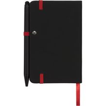Noir Edge A6 Notizbuch mit farbigem Rand (schwarz / Rot) (Art.-Nr. CA583801)