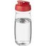 H2O Active® Pulse 600 ml Sportflasche mit Klappdeckel (transparent, rot) (Art.-Nr. CA590896)