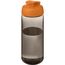 H2O Active® Octave Tritan 600-ml-Sportflasche mit Klappdeckel (kohle, orange) (Art.-Nr. CA593923)