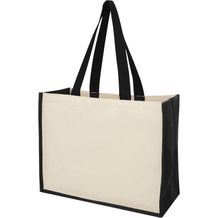 Varai 320 g/m Canvas und Jute Einkaufstasche 23L (Schwarz) (Art.-Nr. CA594714)