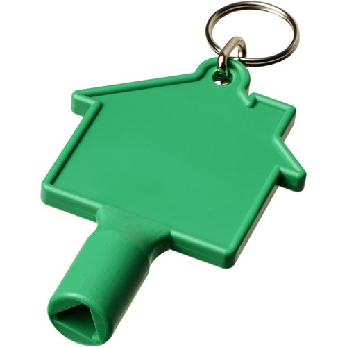 Maximilian Universalschlüssel in Hausform als Schlüsselanhänger (Art.-Nr. CA598215) - Universalschlüssel mit Schlüsselanhän...