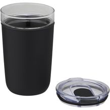 Bello 420 ml Glasbecher mit Außenwand aus recyceltem Kunststoff (Schwarz) (Art.-Nr. CA600682)