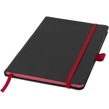 Colour-Edge A5 Hard Cover Notizbuch (schwarz, rot) (Art.-Nr. CA609494)