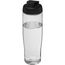 H2O Active® Tempo 700 ml Sportflasche mit Klappdeckel (transparent, schwarz) (Art.-Nr. CA610915)
