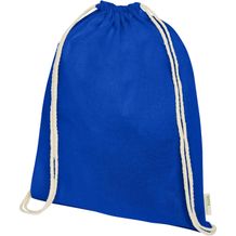 Orissa 100 g/m² GOTS Sportbeutel aus Bio-Baumwolle mit Kordelzug 5L (royalblau) (Art.-Nr. CA615633)