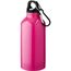Oregon 400 ml Aluminium Trinkflasche mit Karabinerhaken (neonpink) (Art.-Nr. CA620969)
