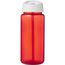 H2O Active® Octave Tritan 600 ml Sportflasche mit Ausgussdeckel (rot, weiss) (Art.-Nr. CA634206)