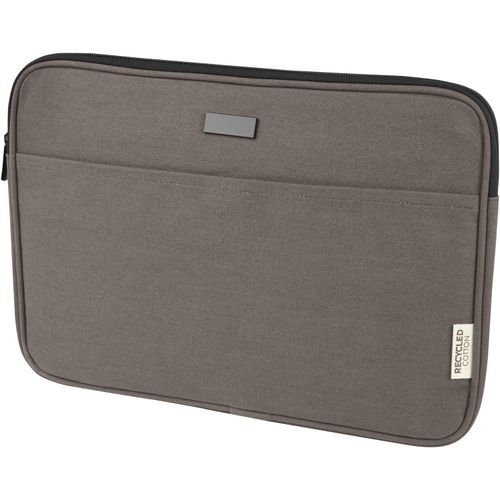 Joey 14" Laptophülle aus GRS recyceltem Canvas 2 L (Art.-Nr. CA634330) - Die Joey 14" Laptophülle besteht au...