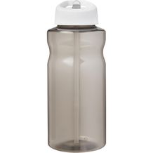 H2O Active® Eco Big Base 1L Sportflasche mit Ausgussdeckel (kohle, weiss) (Art.-Nr. CA645061)