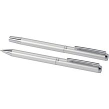 Lucetto Geschenkset mit Kugelschreiber und Tintenroller aus recyceltem Aluminium (silber) (Art.-Nr. CA648769)