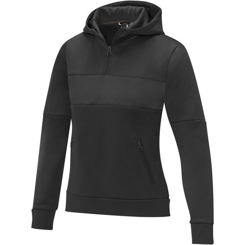 Sayan Kapuzenpullover mit halbem Reißverschluss für Damen (Art.-Nr. CA653717) - Der Sayan Anorak-Kapuzenpullover fü...