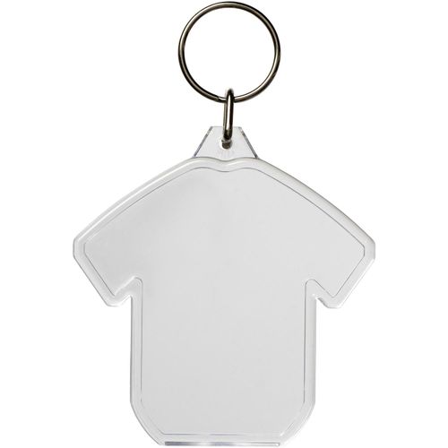 Combo Schlüsselanhänger in T-Shirtform (Art.-Nr. CA655565) - Transparenter Schlüsselanhänger in T-S...