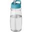 H2O Active® Pulse 600 ml Sportflasche mit Ausgussdeckel (transparent, aquablau) (Art.-Nr. CA668513)