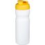 Baseline® Plus 650 ml Sportflasche mit Klappdeckel (weiss, gelb) (Art.-Nr. CA676150)