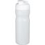Baseline® Plus 650 ml Sportflasche mit Klappdeckel (transparent, weiss) (Art.-Nr. CA677721)