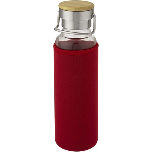Thor 660 ml Glasflasche mit Neoprenhülle (Art.-Nr. CA679263) - Einwandige Flasche aus Borosilikatglas...