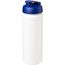 Baseline® Plus grip 750 ml Sportflasche mit Klappdeckel (weiss, blau) (Art.-Nr. CA685524)