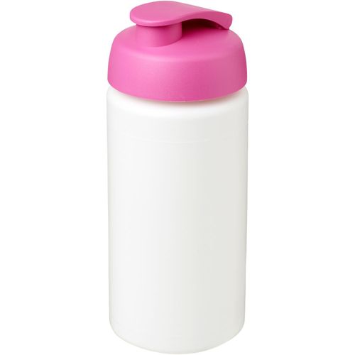 Baseline® Plus grip 500 ml Sportflasche mit Klappdeckel (Art.-Nr. CA686810) - Einwandige Sportflasche mit integriertem...