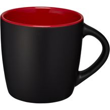 Riviera 340 ml Keramikbecher (schwarz, rot) (Art.-Nr. CA691943)