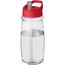 H2O Active® Pulse 600 ml Sportflasche mit Ausgussdeckel (transparent, rot) (Art.-Nr. CA692309)