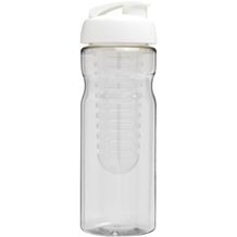 H2O Active® Base 650 ml Sportflasche mit Klappdeckel und Infusor (transparent, weiss) (Art.-Nr. CA695415)
