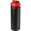 Baseline® Plus grip 750 ml Sportflasche mit Klappdeckel (schwarz, rot) (Art.-Nr. CA700198)