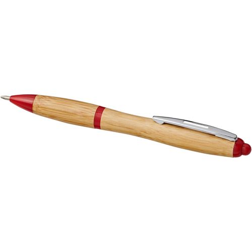 Nash Kugelschreiber aus Bambus (Art.-Nr. CA702225) - Kugelschreiber mit Klickmechanismus,...