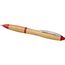 Nash Kugelschreiber aus Bambus (natur, rot) (Art.-Nr. CA702225)