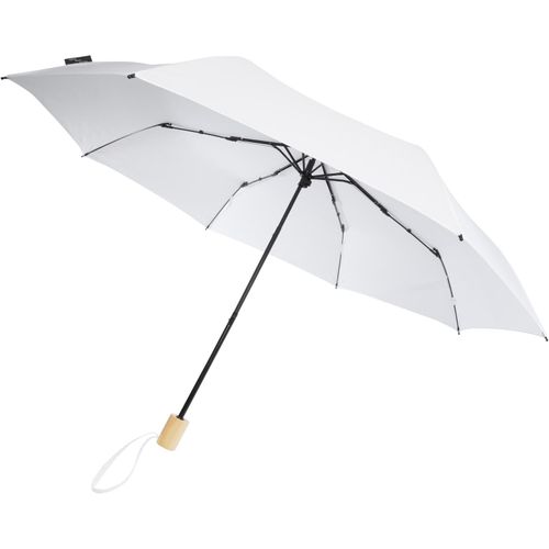 Birgit 21'' faltbarer winddichter Regenschirm aus recyceltem PET (Art.-Nr. CA712042) - Manuell faltbarer Regenschirm aus...