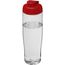 H2O Active® Tempo 700 ml Sportflasche mit Klappdeckel (transparent, rot) (Art.-Nr. CA716107)