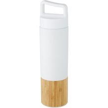 Torne 540 ml Kupfer-Vakuum Isolierflasche mit Bambus Außenwand (Weiss) (Art.-Nr. CA726570)