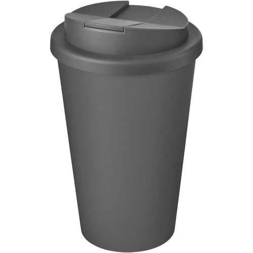 Americano® Eco 350 ml recycelter Becher mit auslaufsicherem Deckel (Art.-Nr. CA732965) - Doppelwandiger Isolierbecher aus ...