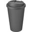 Americano® Eco 350 ml recycelter Becher mit auslaufsicherem Deckel (Grau) (Art.-Nr. CA732965)